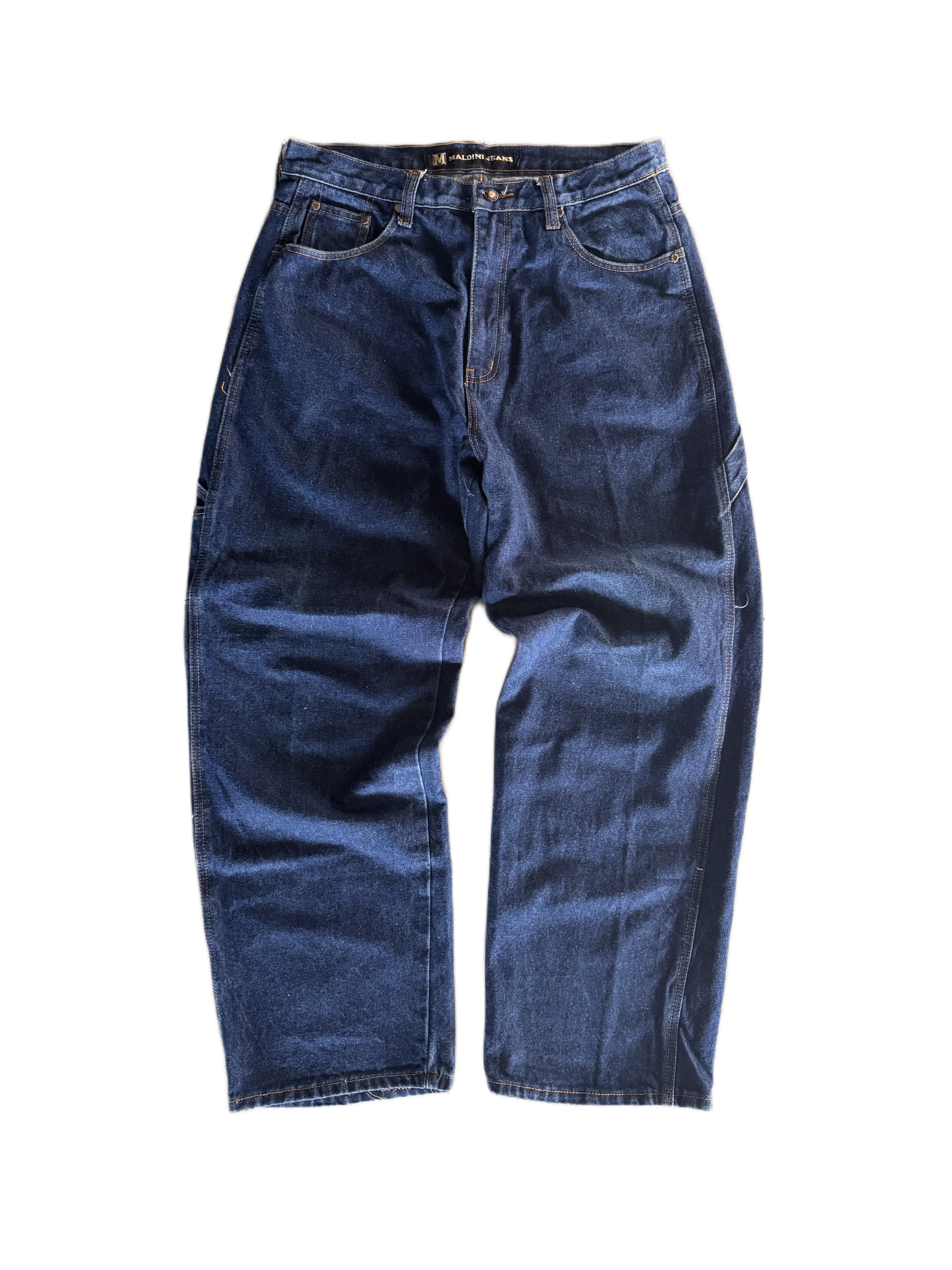 vintage baggy raw maldini jeans