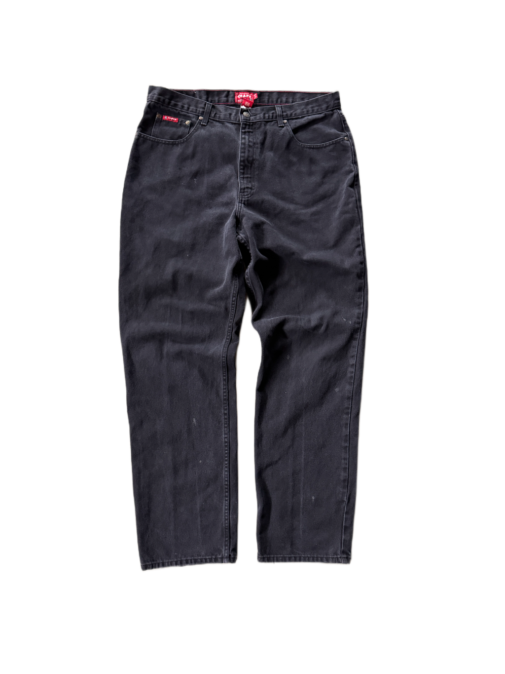 vintage baggy black chaps jeans