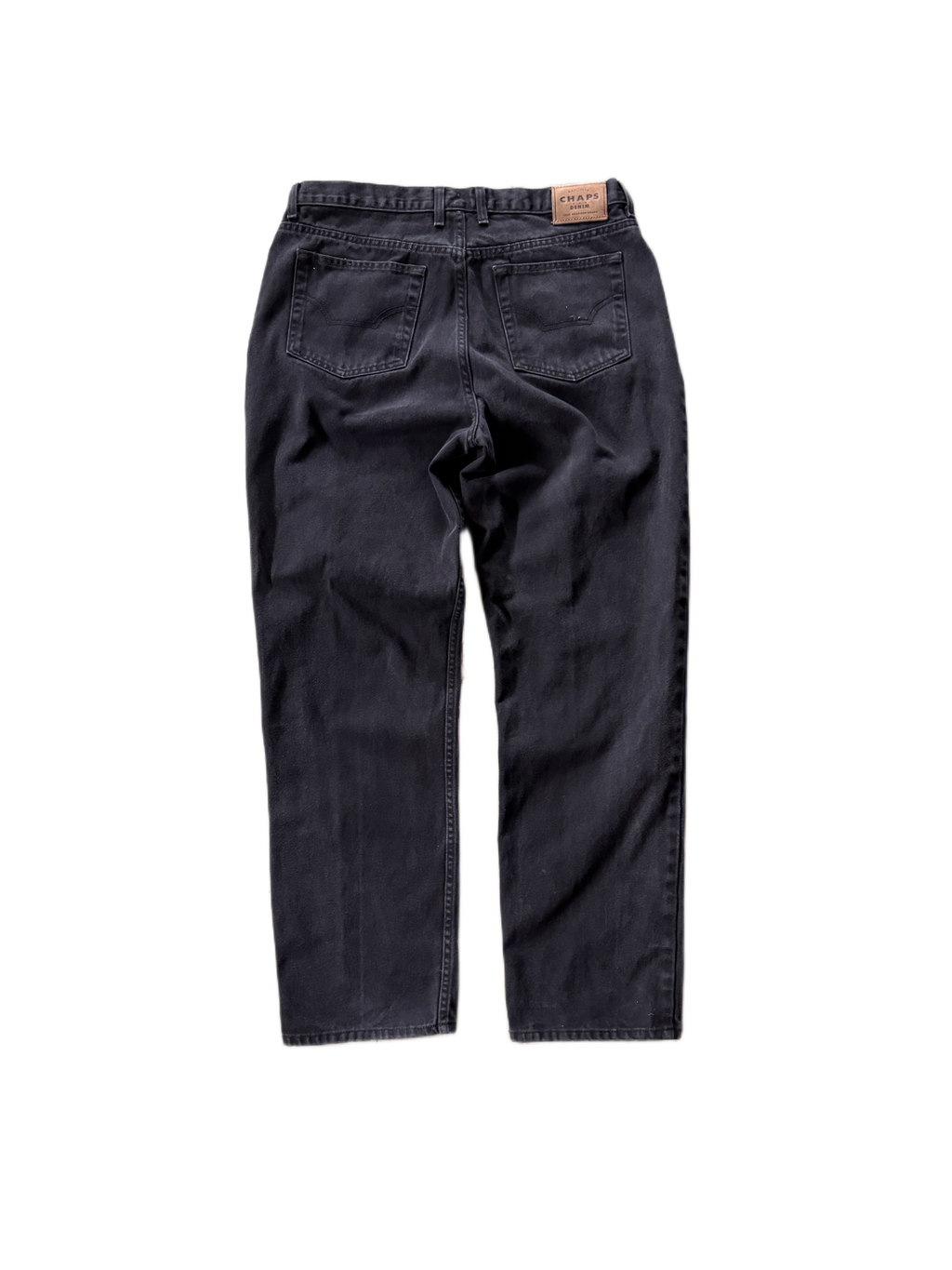 vintage baggy black chaps jeans
