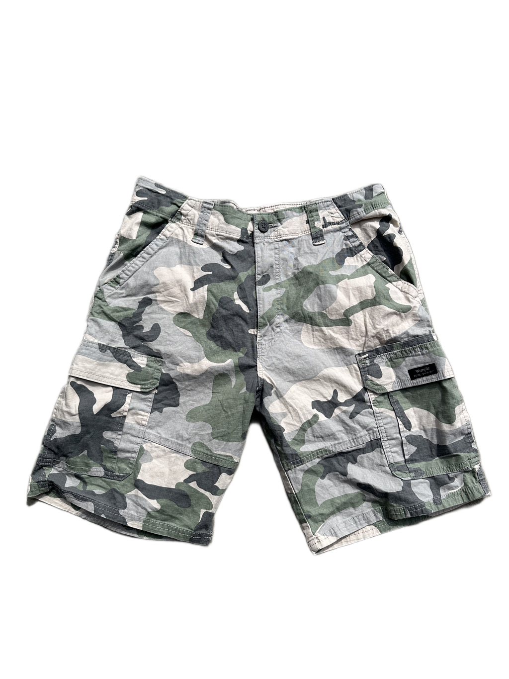 vintage camo wrangler shorts