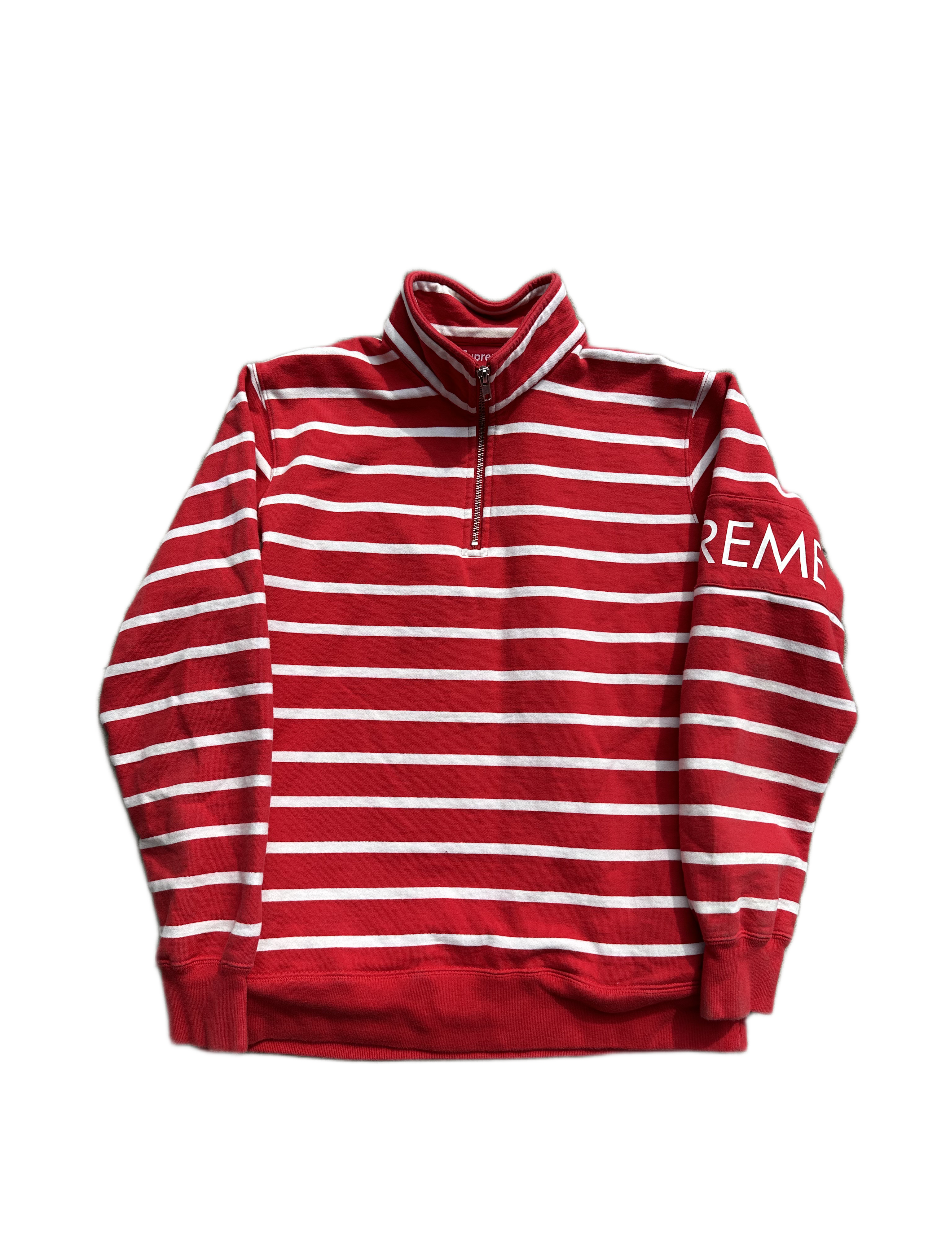 supreme fw16 striped quarter zip sweatshirt