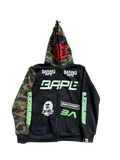 a bathing ape bmx full zip hoodie