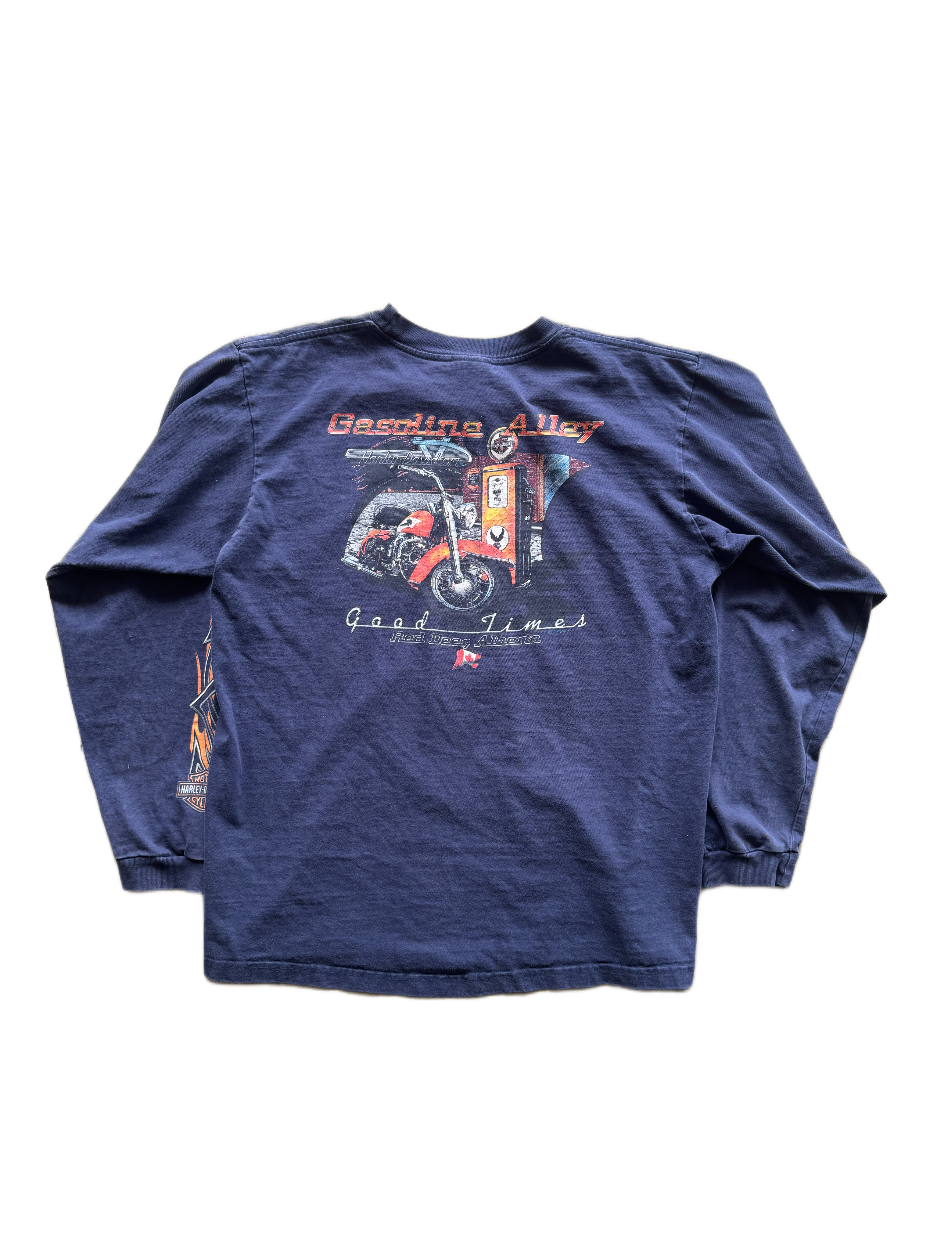 vintage 2001 harley davidson long sleeve shirt
