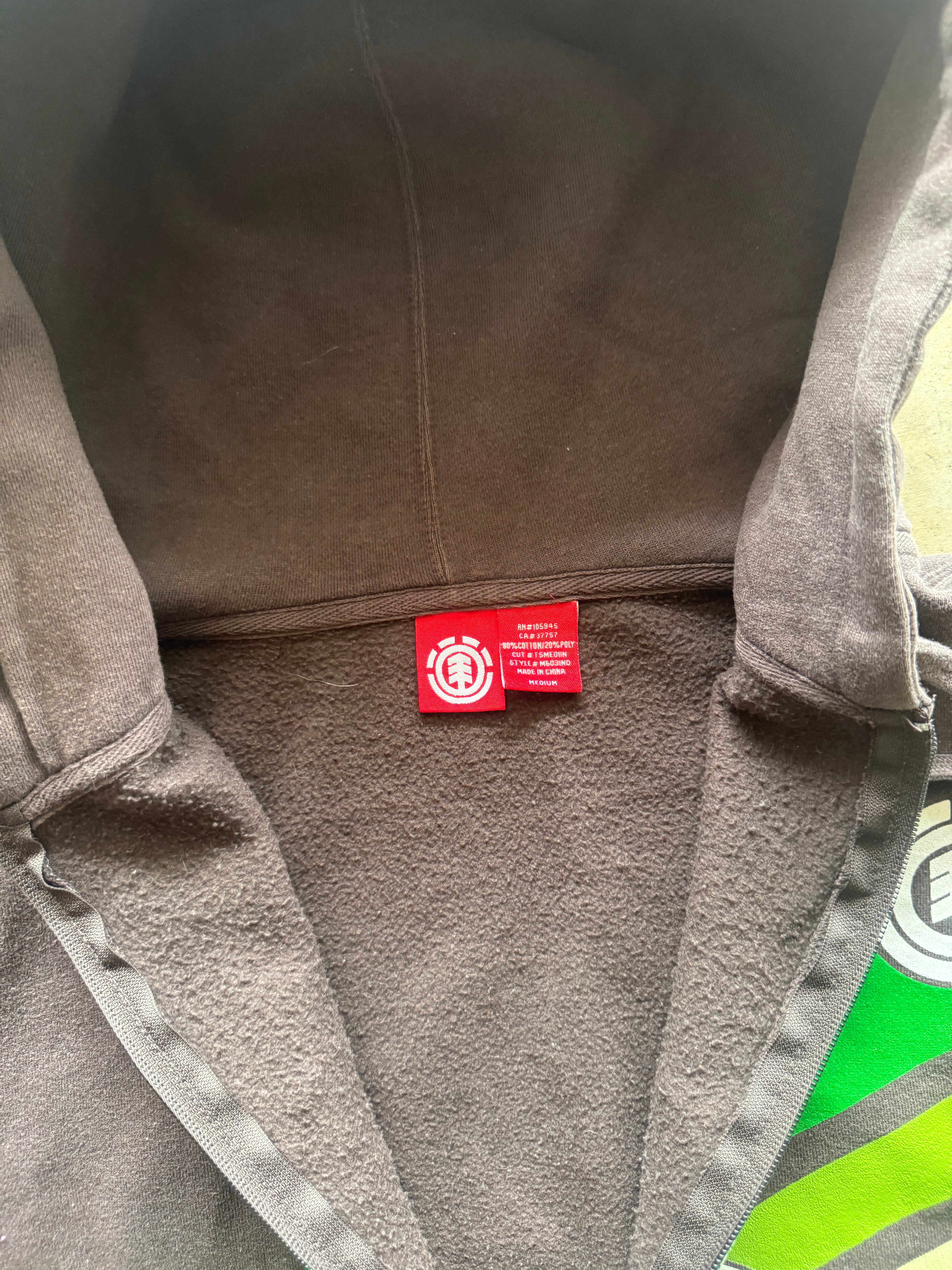 vintage element zipup hoodie