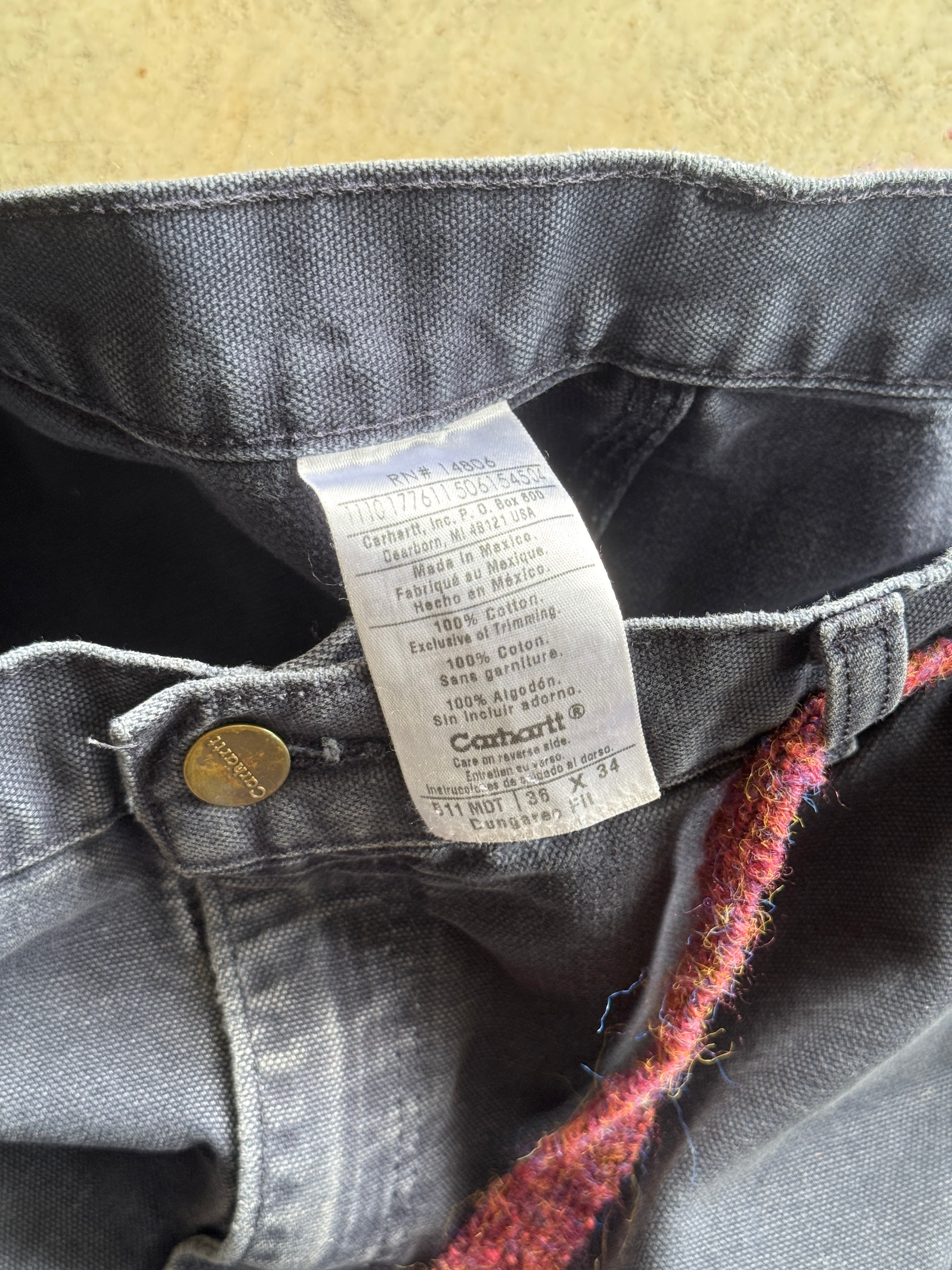 vintage carhartt navy carpenter pants