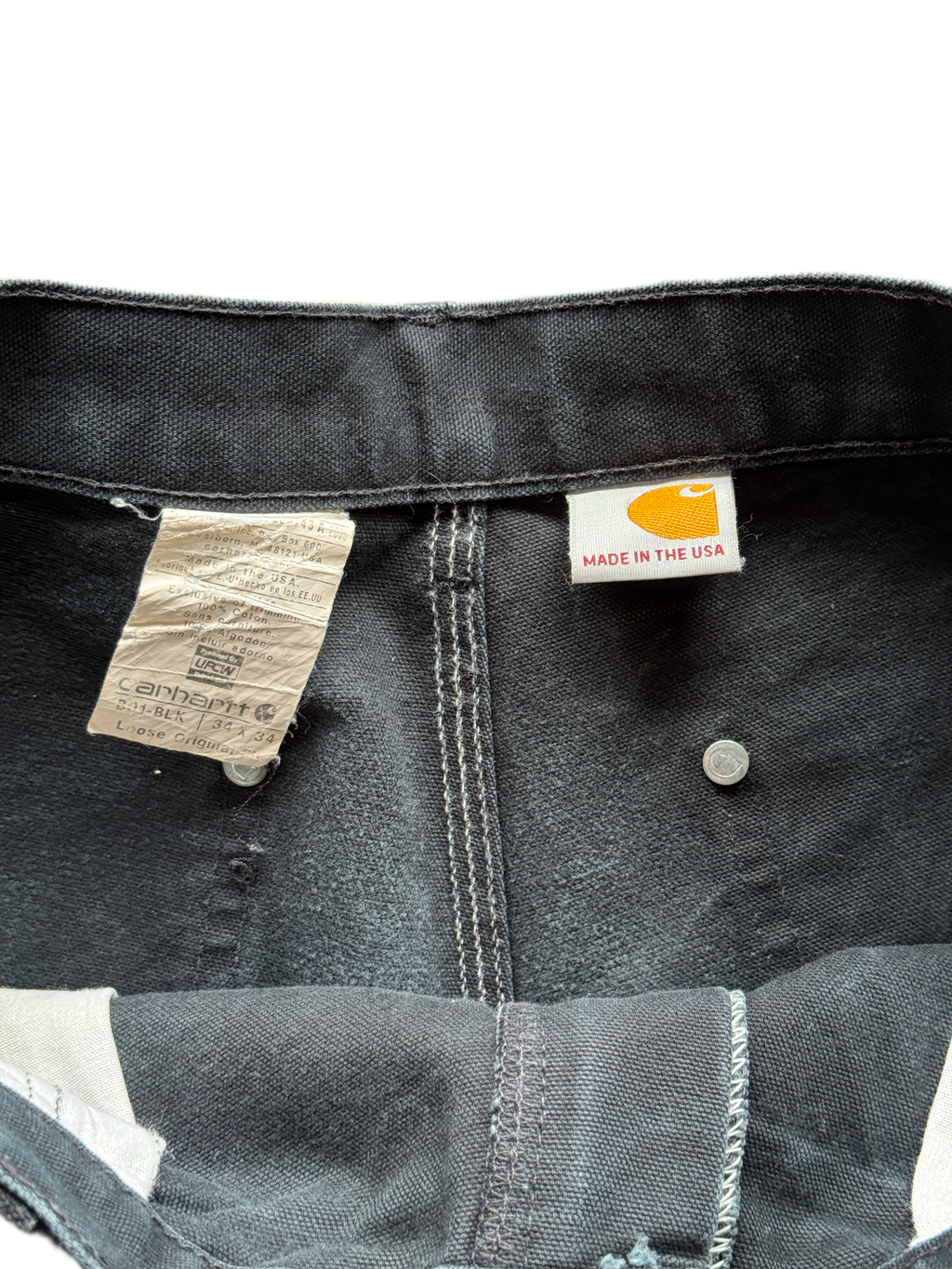 vintage black carhartt double knees