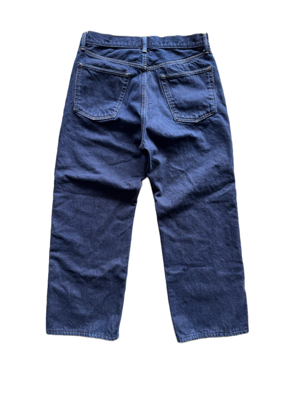 vintage gap baggy raw blue jeans
