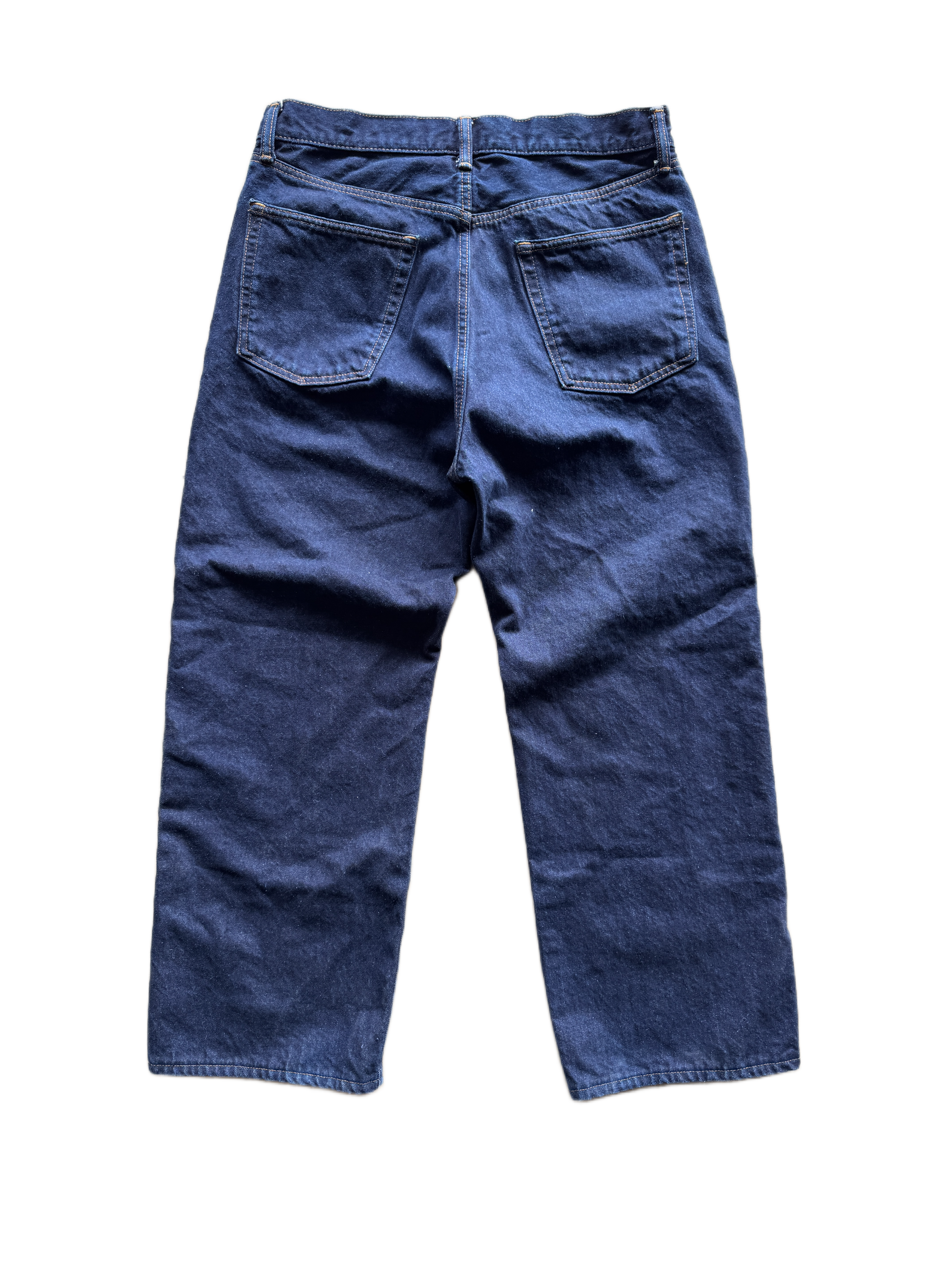 vintage gap baggy raw blue jeans
