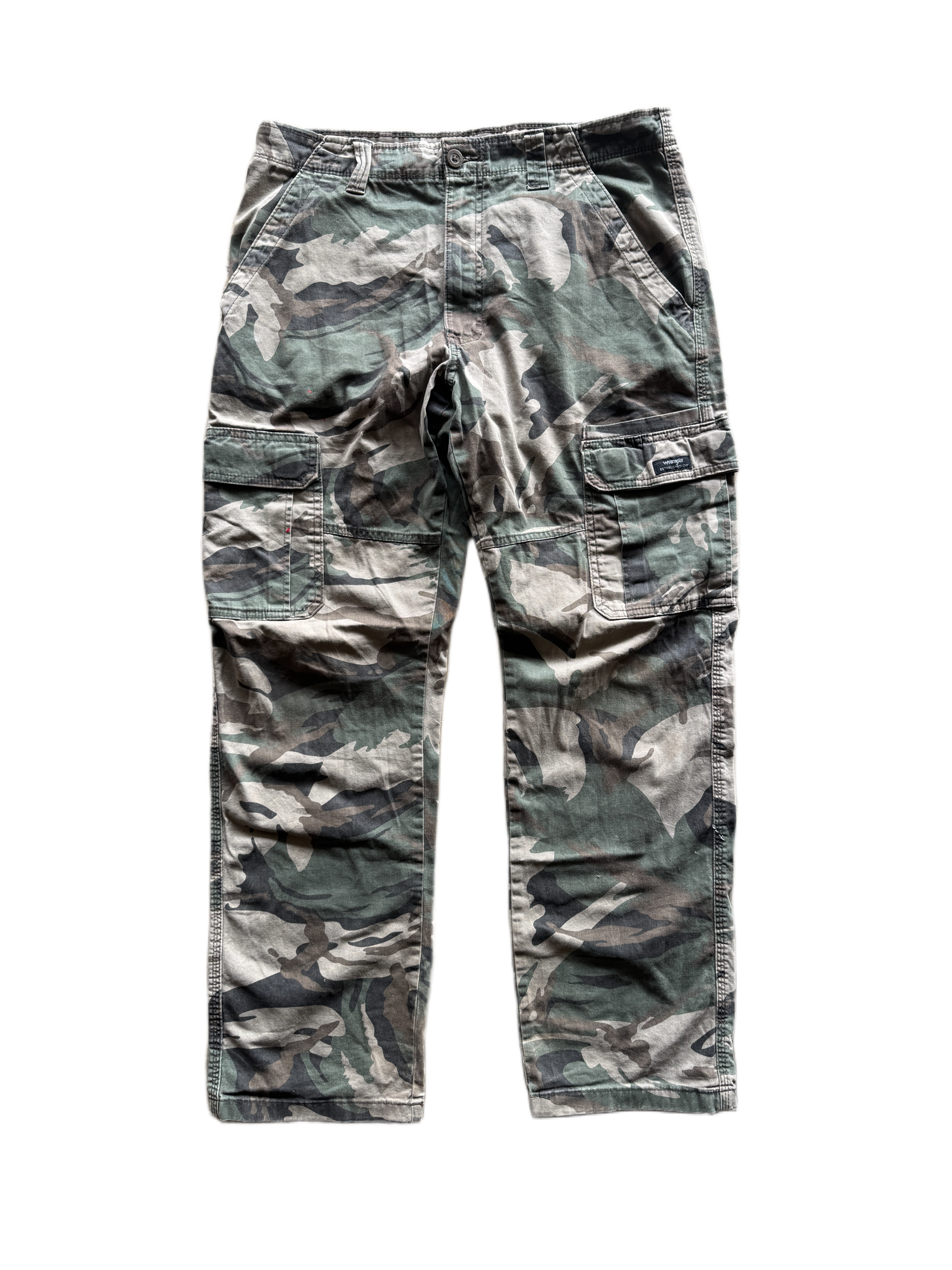 vintage baggy wrangler camo pants