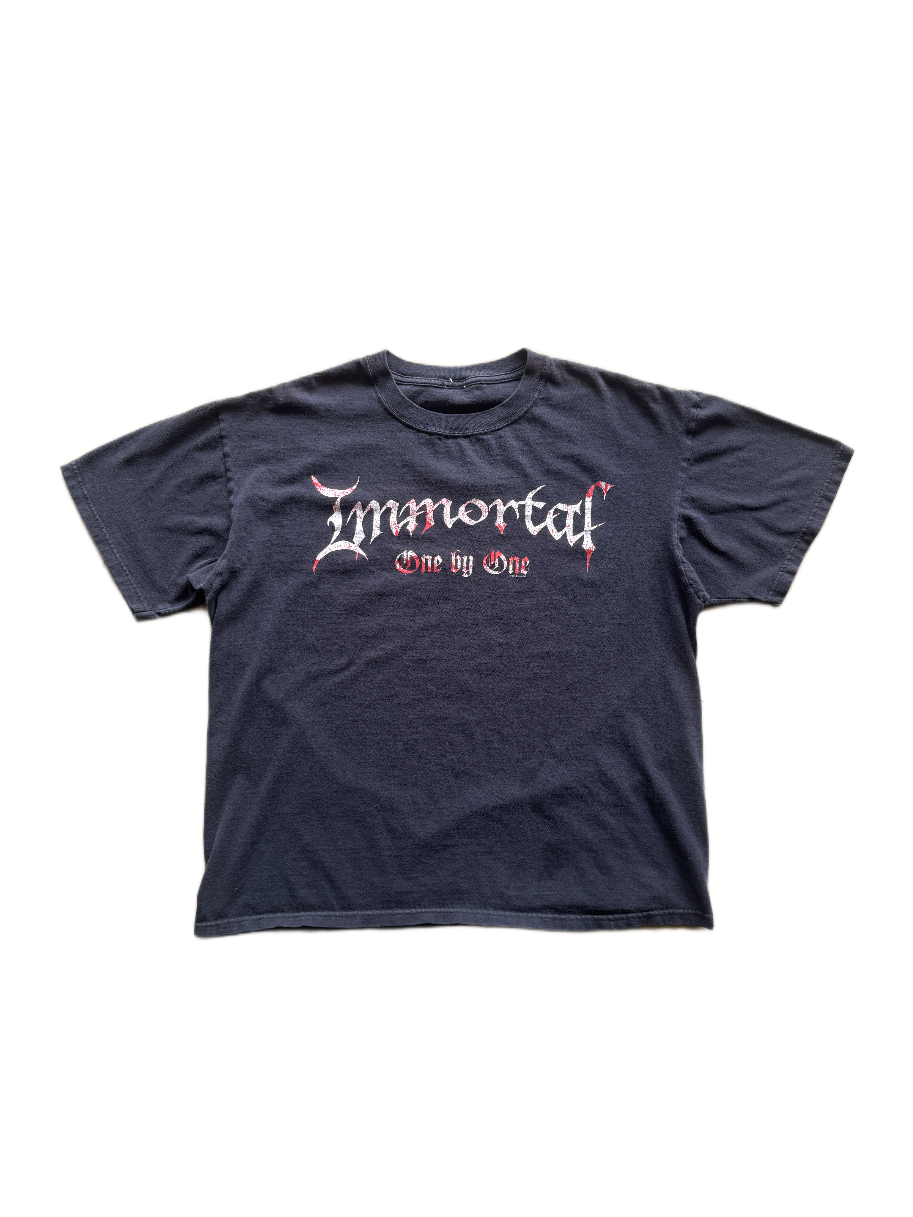 immortal one by one black metal tee