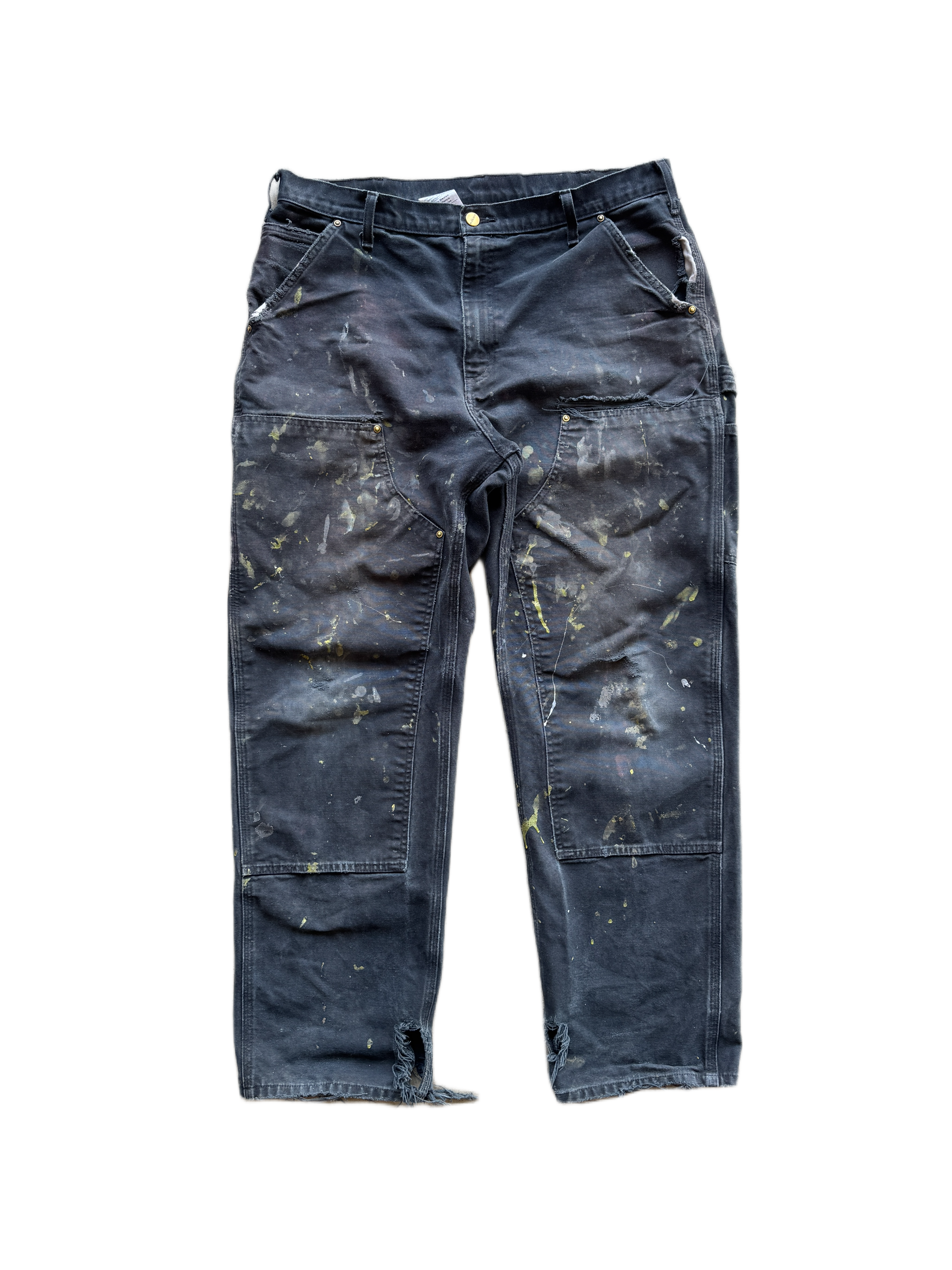 vintage thrased black carhartt double knees