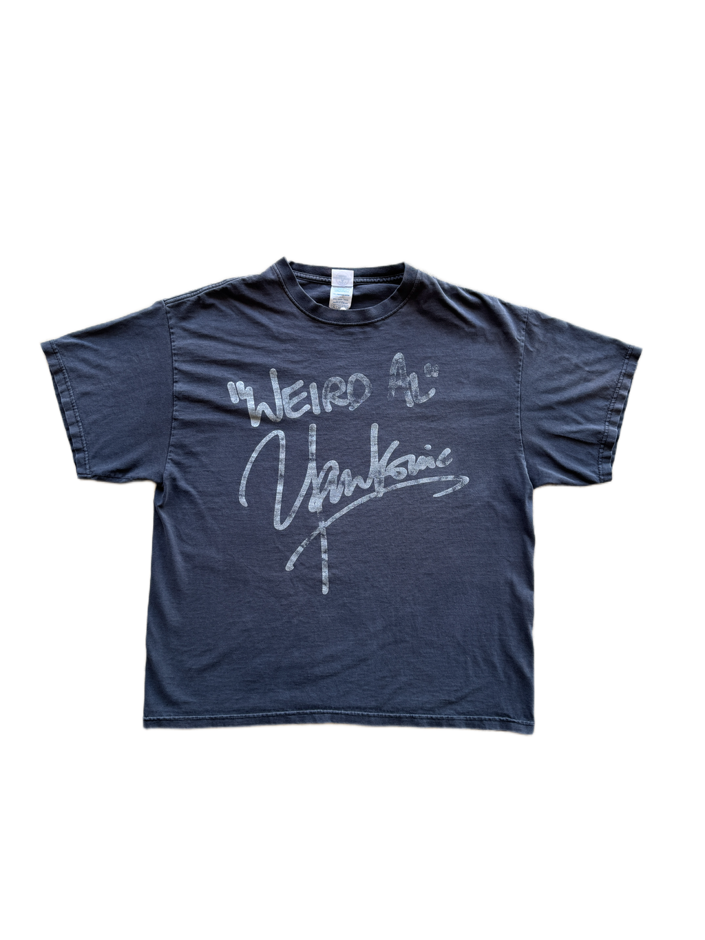 vintage 90s weird al yankovic signature logo tee