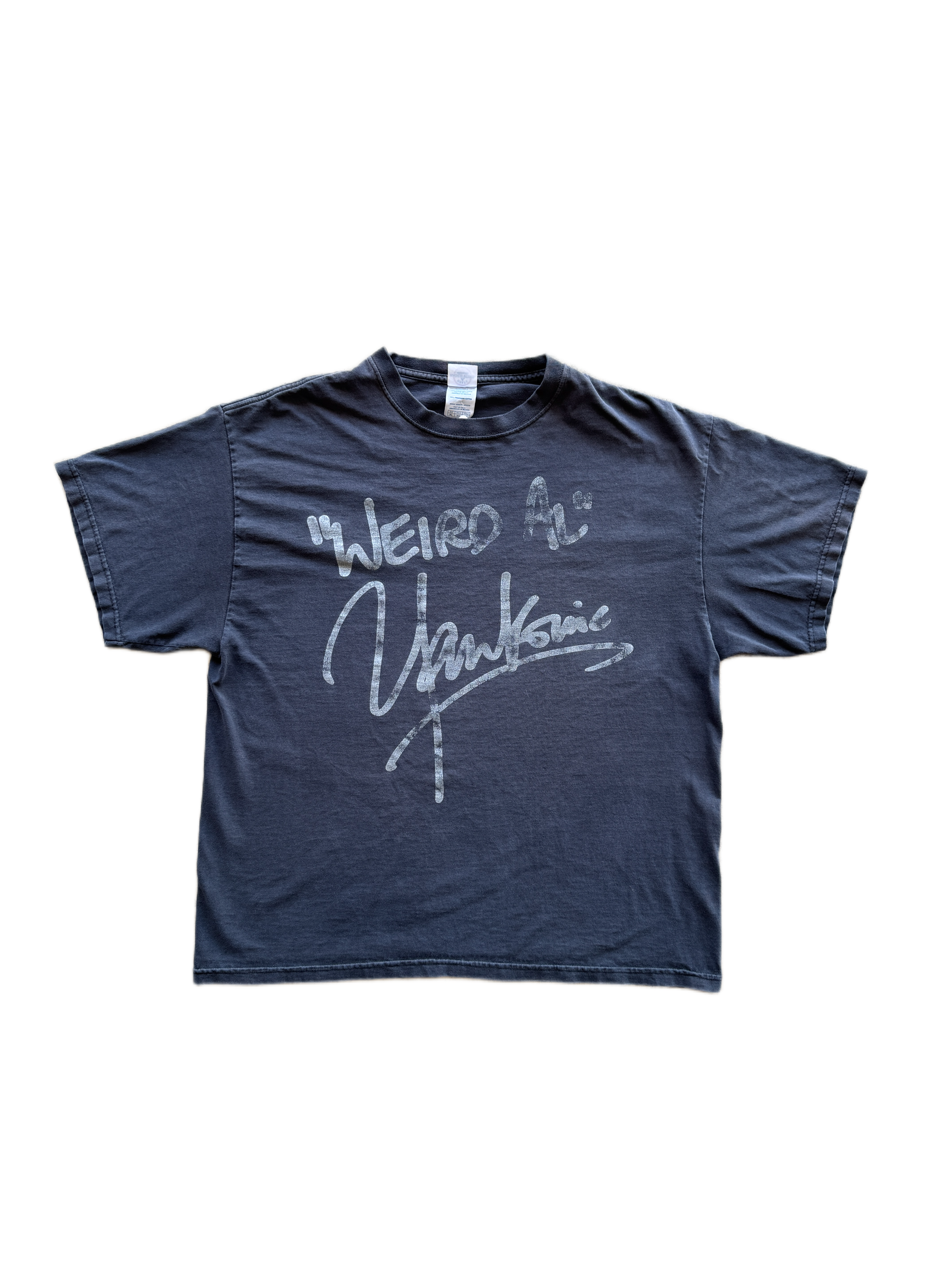 vintage 90s weird al yankovic signature logo tee