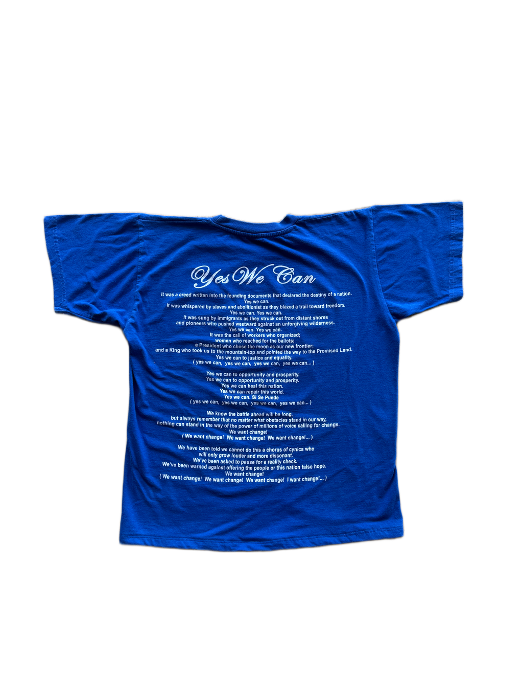 vintage obama 'yes we can' speech tee