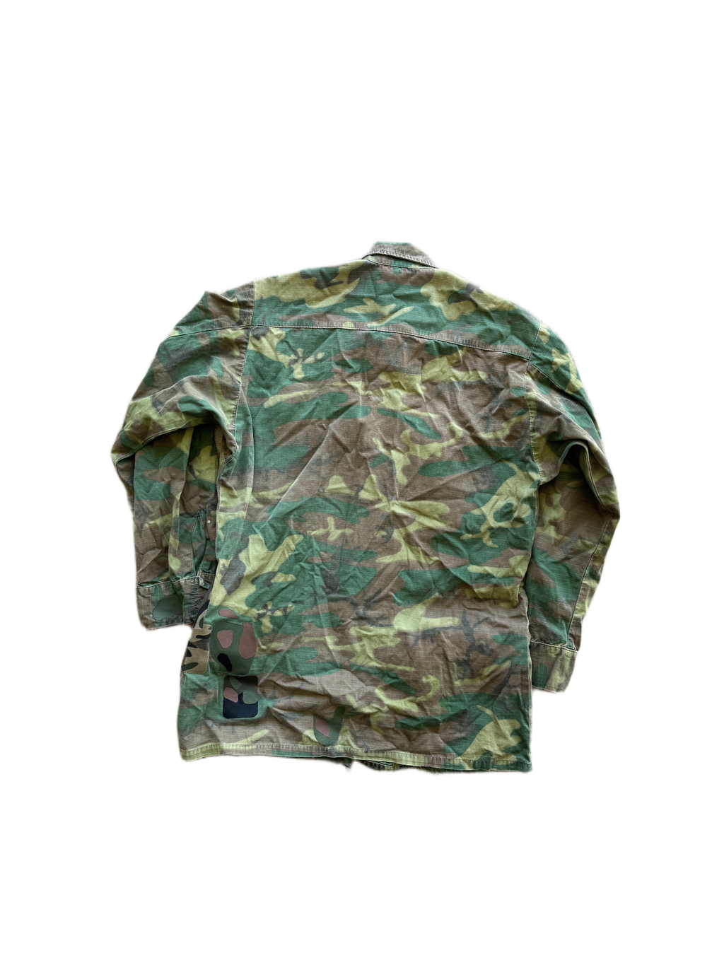 vintage camo military overcoat button up