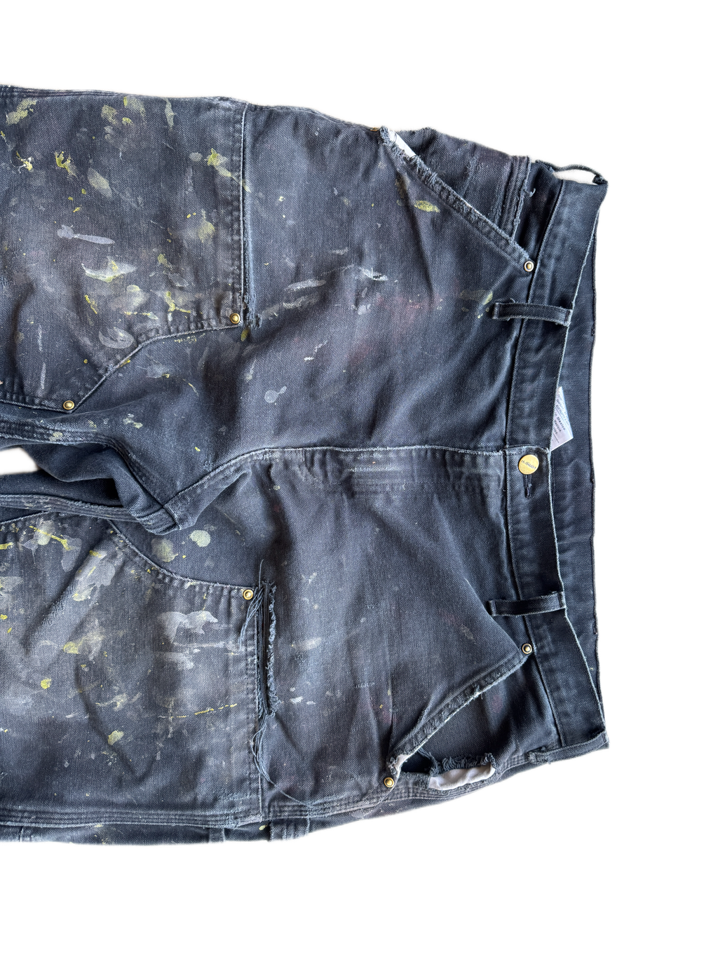 vintage thrased black carhartt double knees